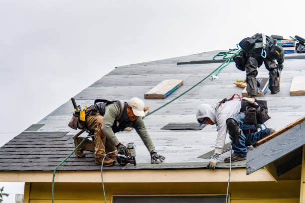 Professional Gutter Installation technician working in Charlestown, IN